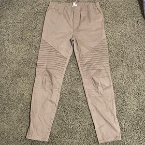 OLIVE MOTO JEGGINGS
